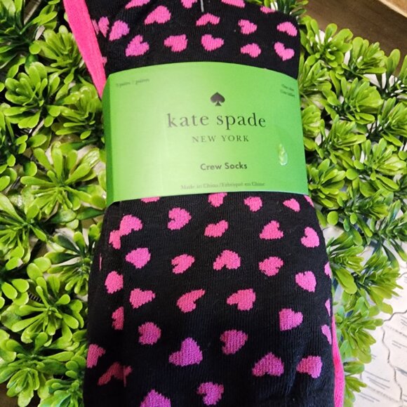 kate spade Accessories - Mystery Box Item NWT Kate Spade 3 pack Crew Socks Valentine's Day Hearts